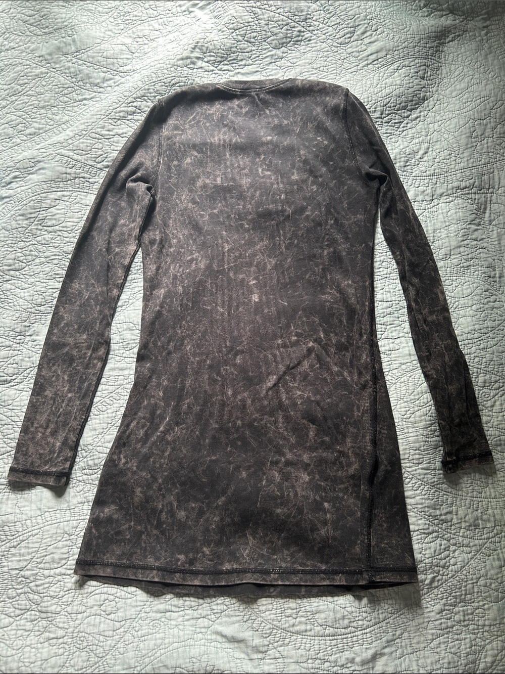 Diesel Black Acid-Wash Long Sleeve Dress with Chest Zip L - Picture 3 of 3